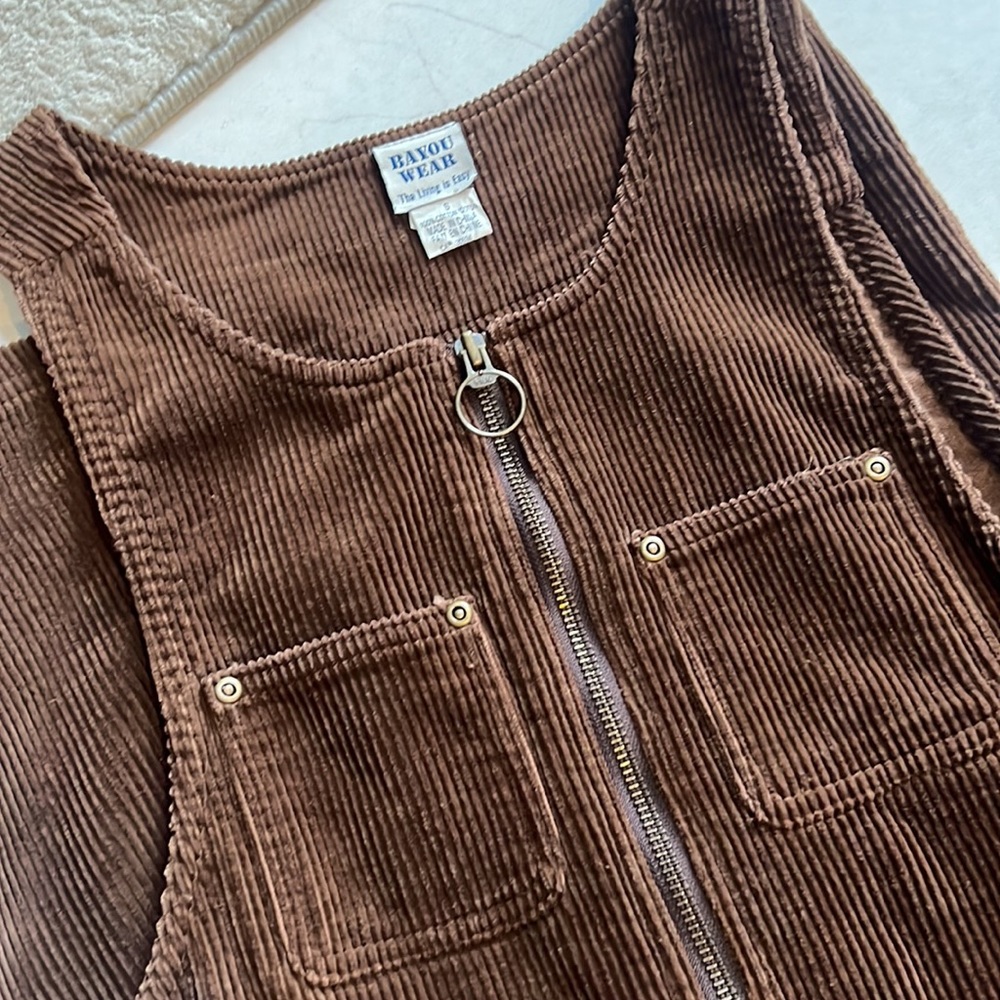Corduroy brown dress